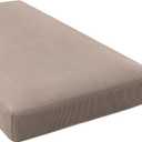 H.VERSAILTEX Super Stretch Individual Chaise Cover Sectional Couch Covers for L Shaped Sofa Both Left/Right Featuring Thick Jacquard Textured Twill Fabric (1 Piece Chaise Cover Large, Sand)