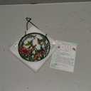 Remiawy Stained Glass Window Hanging Hummingbird Window Suncatcher 6 Inch Glass Panel with Metal Chain and Hooks Sun Catchers Indoor Wall Art Home Decor Gift for Bird Lovers Women Mother's Day