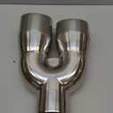 LCGP Dual Exhaust Tip 3 inch Inlet 4 inch Outlet 12" Length Universal Polished 304 Stainless Exhaust Tip Tailpipe for Car Truck Double Wall Weld-on Angle Cut (Left)