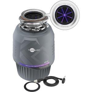 INSINKERATOR Evolution .75HP LED Garbage Disposal, Advanced Series Continuous Feed Food Waste Disposer with Antimicrobial LED Accessory Garbage Disposal Flange