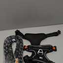 Pet Frenly No Pull Dog Harness and Leash Set for Medium Dogs – Adjustable Reflective Breathable Soft Padded Easy Control Dog Harness for Training & Walking, Black (Medium)