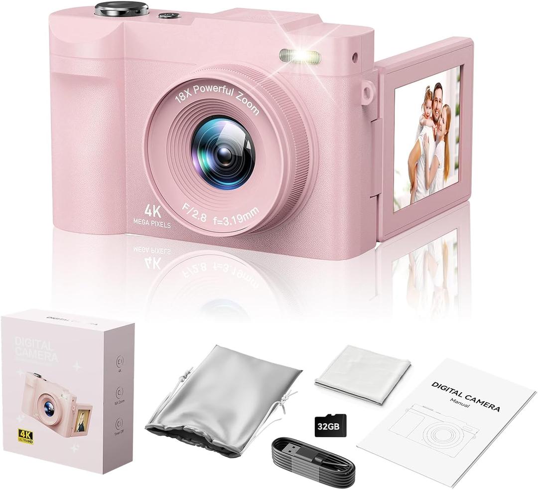 4K Digital Camera, Pink