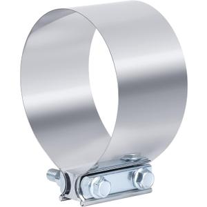 7 Inch Exhaust Clamp, 7 Inch Butt Joint Exhaust Muffler Pipe Band Clamp Sleeve Coupler Stainless Steel (1PC)