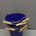 Zopeal 6 Pcs Large Metal Bucket Beer Bucket Galvanized Steel Pail with Handle for Gifts Basket Ice Candy Party(7.4 x 7.2 x 4.6 Inch,Dark Blue)