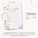 GardenCity Advice and Wishes for The Mr and Mrs, Bridal Shower Games for 50 Guests, Wildflower