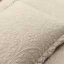 Lush Decor Medallion Scallop 3 Piece Bedspread, King, Neutral