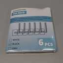 Hat Rack for Hat Storage (6-Pack), Multi-Purpose Hat Organizer, Strong Adhesive Hat Hooks for Wall Hat Organizer for Baseball Caps, Two Mounting Options Hat Hook, Black