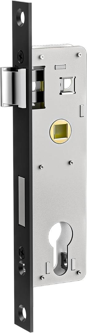 Storm Door Mortise Lock Body, Mortise Lock Replacement Parts for Old Storm Doors, 2-1/2" Handle PZ, Reversible Latch Bolt (Matte Black)