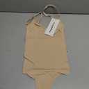 AegisChic Shapewear Tummy Control BodySuit for Women V-Neck Thong Seamless Butt Lift Seamless Body Suit with Adjustable Straps Nude Light, Medium-Large