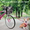 RAYMACE Bicycle Basket Dog Bike Handlebar Basket Front,Folding Detachable Quick Release Easy Install,Cycling Picnic Bag