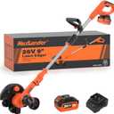 Maxlander Lawn Edger, 9'' Edger Cordless Lawn Tool with 3-Position Blade Depth for Landscaping, Electric Battery-Powered Edger for Driveways, Sidewalk (4.0Ah Battery, Quick Charger & Cover Included)