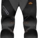 MAGCOMSEN Men's Snow Ski Pants Fleece Lined Water Resistant Winter Pants with 4 Zip Pockets for Snowboard Hiking Outdoor (Black, 34)