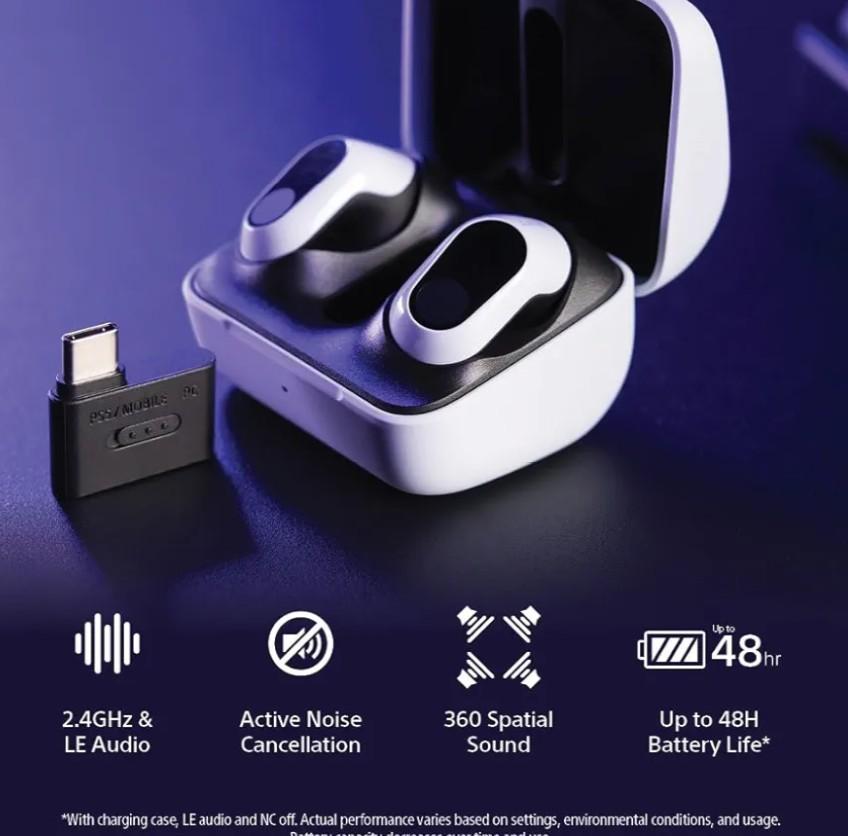 Sony INZONE Buds Wireless Gaming Earbuds, Perfect for PlayStation® 5, for PC/PS5/Switch/Mobile, 48Hr Battery with Case, Noise Canceling, 360 Spatial Sound, 2.4GHz USB-C Dongle, WF-G700N White