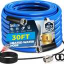 30ft Heated Water Hose for RV, Freeze Protection to -45F, Lead-Free & BPA-Free, Safe Drinking Water for Campers, Gardening, Livestock, Home Use