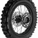 14" Rear Wheel Rim Tire Assembly For Dirt Pit Bike Trail 90/100-14 Rear Wheel Rim Tire Fits 125/140/150/160cc Pit Dirt Bike KLX65 Apollo Kayo TT SSR 125 140 Includes Brake Rotor and Sprocket (14 inch)