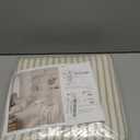 BUPIRD Duvet Cover King Striped Beige, 100% Washed Microfiber Jacquard 3 Pieces Beige King Striped Bedding Sets, with Zipper Closure & Corner Ties, Lightweight Soft Comfort Breathable (No Comforter)