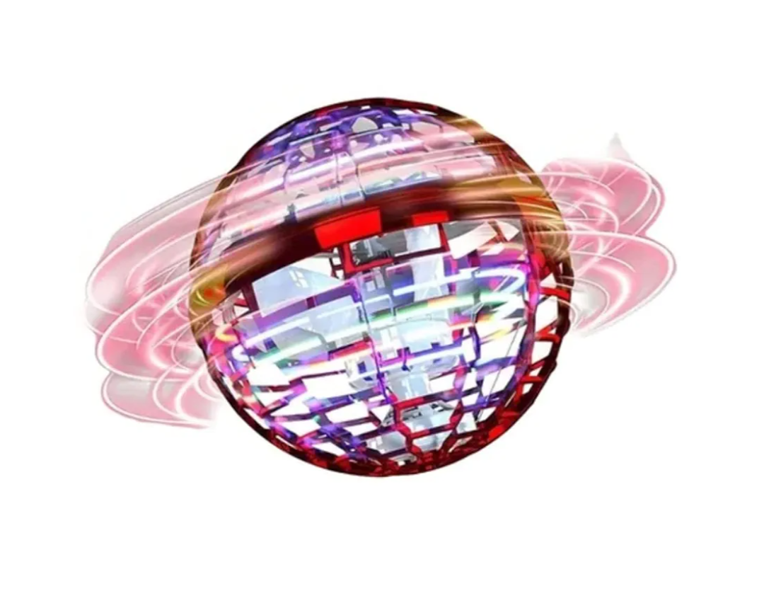 Flying Orb Ball, USB Rechargeable Interactive Flying Ball LED Lights Soaring Hover Fidget Hand Controlled Cosmic Globe Spinning Kids Adults Outdoor Fly Toys for Ages 5-7