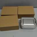 Umigy 4 Pcs Stainless Steel Food Containers Metal Bento Lunch Box Stainless Steel Food Storage Containers, Lockable Clips to Leak Proof, Reusable Dishwasher Snack Boxes for Work (850ml)