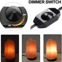 Haraqi Salt Lamp Cord and Bulbs,Himalayan Salt Lamp Replacement Cord with Dimmer Switch,Original UL Listed Cord Bulb Replacement for Salt Rock Lamp with 6 Pack 25 Watt E12 Bulbs