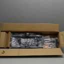 Tripod Easel TV Stand for 43 to 65 Inch LCD LED OLED Screen, Height Adjustable and Swievel TV Stand, Portable Corner TV Floor Stand with Wooden Tray, VESA 400x400mm, Minimalist Black Walnut