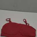 Aoxjox Women's Workout Bandeau Bras Training Fitness Running Yoga Crop Tank (Large, Rumba Red)