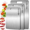 Pure 100% Titanium Cutting Board, Food-Grade & Knife-Friendly, Durable Double-Sided Design, Dishwasher Safe for Meat, Fish, Fruit & Vegetables (12 x 8)