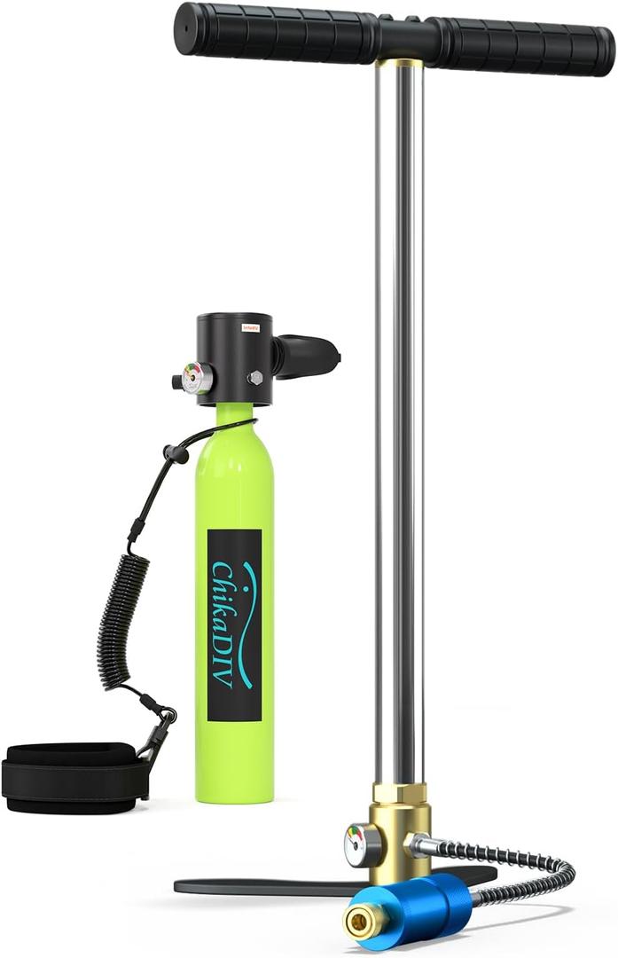 Mini Scuba Tank,Portable Diving Tank,0.5l Lung Tank for Snorkeling Diving, Reusable Scuba Diving Kit Gear Underwater Breathing Training, Emergency Rescue