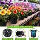 600 Pcs 1 Gallon Plastic Plants Nursery Pots Bulk with 600 Plant Labels, Thickened Soft Black Seedling Pots with Drainage Holes, Flower Plant Containers for Succulents Supply