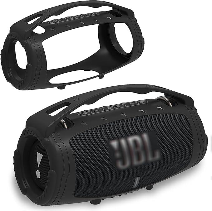 JCHPINE Silicone Cover Case for JBL Xtreme 3 Portable Bluetooth Speaker, Protective Skin Holder for JBL Xtreme 3 Portable Bluetooth Speaker Accessories (Only Case)(Black)
