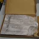 Cookbook Stand Recipe Book Stand: Cook Book Stand for Kitchen Counter, Rustic Cook Book Stand Adjustable Tablet Cookbook Holder, Wood Cutting Board Style Cooking Gift for Woman - Gray (Distressed Grey)