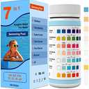 7IN1 Pool Test Strips,Accurate&Easy Water Chemical Testing Strip for Pool,Spa&Hot Tub, Quick Pool Test Kit for Hardness,Total Alkalinity,Cyanuric Acid,Total Chlorine 100 Strips (7IN1V11)
