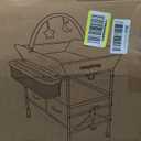 Maydolly Baby Changing Table, Portable Folding Changing Table with Wheels, Waterproof and Adjustable Height, Premium Diaper Changing Station with Two Drawers, Mobile Nursery for Newborn (Grey)