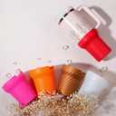 2 x Silicone Metallic Glitter Boot for Stanley 40oz Quencher H2.0 FlowState Tumbler & Adventure Tumbler (Bronze)