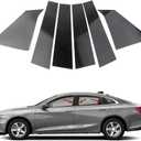 Three T Car Auto Side Door Window Pillar Posts Cover Trim for Chevrolet Malibu 2016 2017 2018 2019 2020 2021 2022 2023