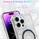 PERRKLD for iPhone 15 Pro Max Magnetic Clear Case, Compatible with MagSafe