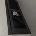 Ekena Millwork Lifetime Vinyl LL1S14X05200BL Standard Cathedral Top Center Mullion, Open Louver Vinyl Shutters, w/Installation Shutter-Lok's & Matching Screws (Per Pair), 14 1/2"W x 52"H, Black