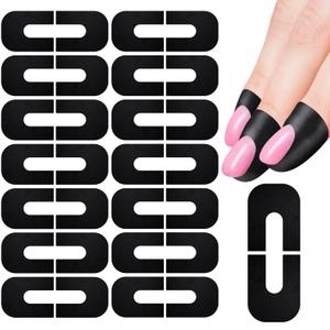 30pcs Nail Polish Protector Sticker, U-Shaped PET Nail Guards for Polish, Peel off Cuticle Protector for Nail Art Painting- Black