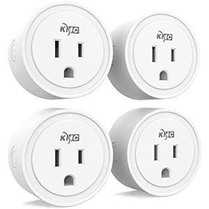 KMC Smart Plug Mini 4-Pack, Wi-Fi Outlets for Smart Home, Remote Control Lights and Devices from Anywhere, No Hub Required, ETL Certified, Works with Alexa and Google Home