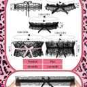 Boao 10 Pcs Wedding Garters for Bride Stretchy Lace Thigh Garters Belt Women Leg Ring for Bride Bridal Wedding Gift, 5 Style (Black)