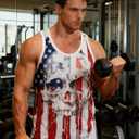 RAISEVERN Mens Tank Tops Summer Sleeveless Tee Cool Workout T-Shirts Beach Novelty Undershirts (Medium, A New Flag 001)