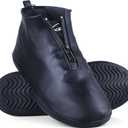 Waterproof Shoe Covers Slip-Resistant Overshoes Newly Upgraded and Latest Model for Men Women, Reusable Rain Boots for Outdoor, Cycling, Hiking, Work (Black, L (Women 8-10.5, Men 7-10))