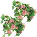 Artificial Plants 2 Pcs s Artificial Plant Fake Violet Simulation Greenery Plant Plastic Rose Vine Plastic Plant False Plant Simulation Plants Fake Pl