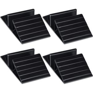Geelin 4 Pcs Pet Gate Support Feet Freestanding Dog Gates Stabilizer Feet Plastic Triangle Reinforcement Fitting Dog Panel for Configurable Isolation Fence Free Standing Pet Gate Fence, Black