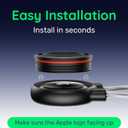 WhoseID Compatible with Apple Airtag Case Keychain Holder, IPX8 Waterproof Air Tag Cases Easy Twist-Off Cap with Durable Matel Keyring for Luggage, Item Finder, Backpack, Kids(Black, 1-Pack)