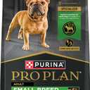 Purina Pro Plan Small Breed Dry Dog Food, Shredded Blend Beef and Rice Formula with Live Probiotics - 18 lb. Bag