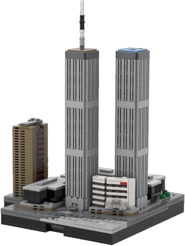 FALAGIL World Trade Center Building Blocks, Landmark New York City Collectible Architecture Model Kit to Build and Display, Home Office Decor, Great Gift for Adults & Teens(1107 Pieces)