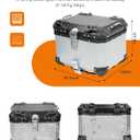 Motorcycle Trunk 55L, Motorcycle Top Case Box Helmet Luggage Top Bag Storage Carrier Case, Waterproof Aluminum Handle Tail Box with Security Lock