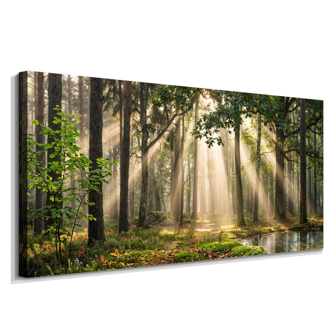 Bruarteli Forest Scenery Canvas Wall Art 40"x20"