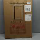 LED Bathroom Mirror, 16 x 24 Inch Anti-Fog Wall Mirror with Lights Stepless Dimmable, Lighted Bathroom Mirrors for Wall, Rectangle Bathroom Vanity Mirror with Front and Backlight, Vertically Only