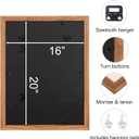 16x20 Natural Oak Wood Picture Frame - Display 12x16 Photos with Mat or 16x20 Without - Modern Minimalist Gallery Wall Poster Frame - Horizontal & Vertical Wall Mounting